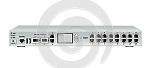 19 inch rack multiplexer-switch for Ethernet and E1 streams . photo
